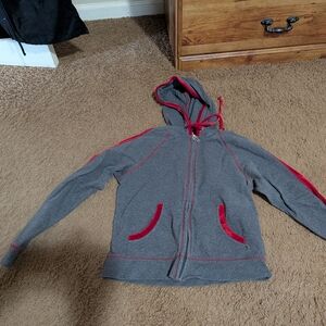 Danskin Gray and Red Workout Hoodie